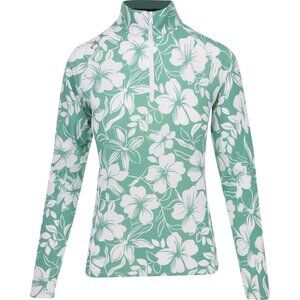 NWT RLX Ralph Lauren Women's Golf Hibiscus Airflow 1/4 Zip Pullover